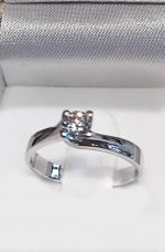 Μονόπετρο λευκό χρυσό