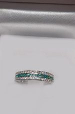 Δαχτυλίδι με σμαράγδια και ζιργκόν